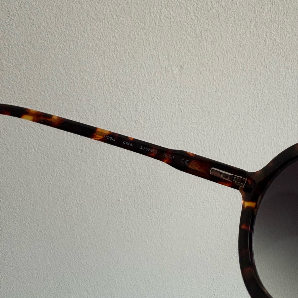 Round Derek lam 10 Crosby Tortoiseshell Sunglasses - Picture 5 of 6